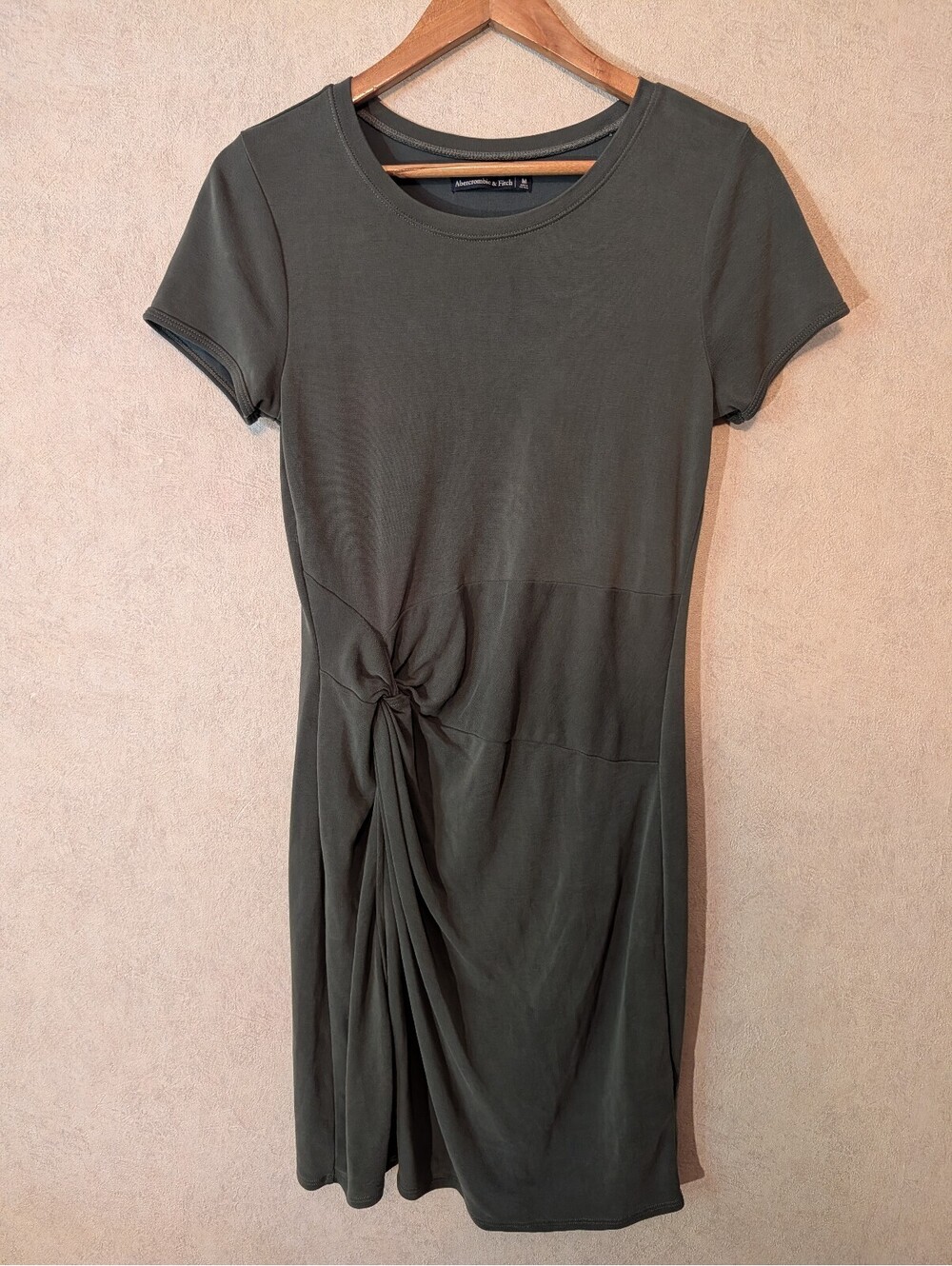 ABERCROMBIE dark green short sleeve dress sz M